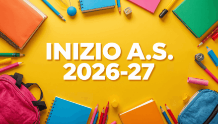 Inizio anno scolastico 2026-27